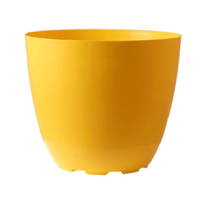 4 Inch Yellow Marble Premium Orchid Round Plastic Pot