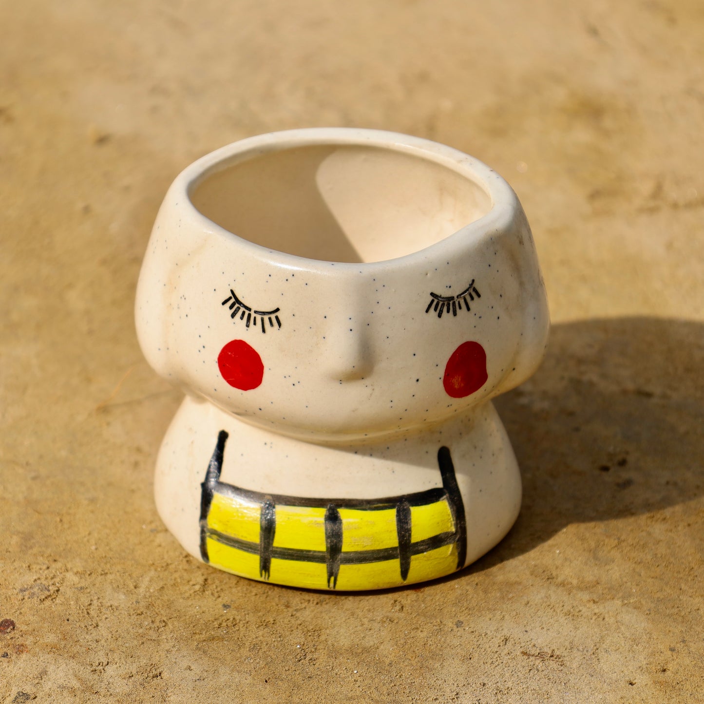 4 inch Cute Zen doll designer ceramic pot (any colour & Design)