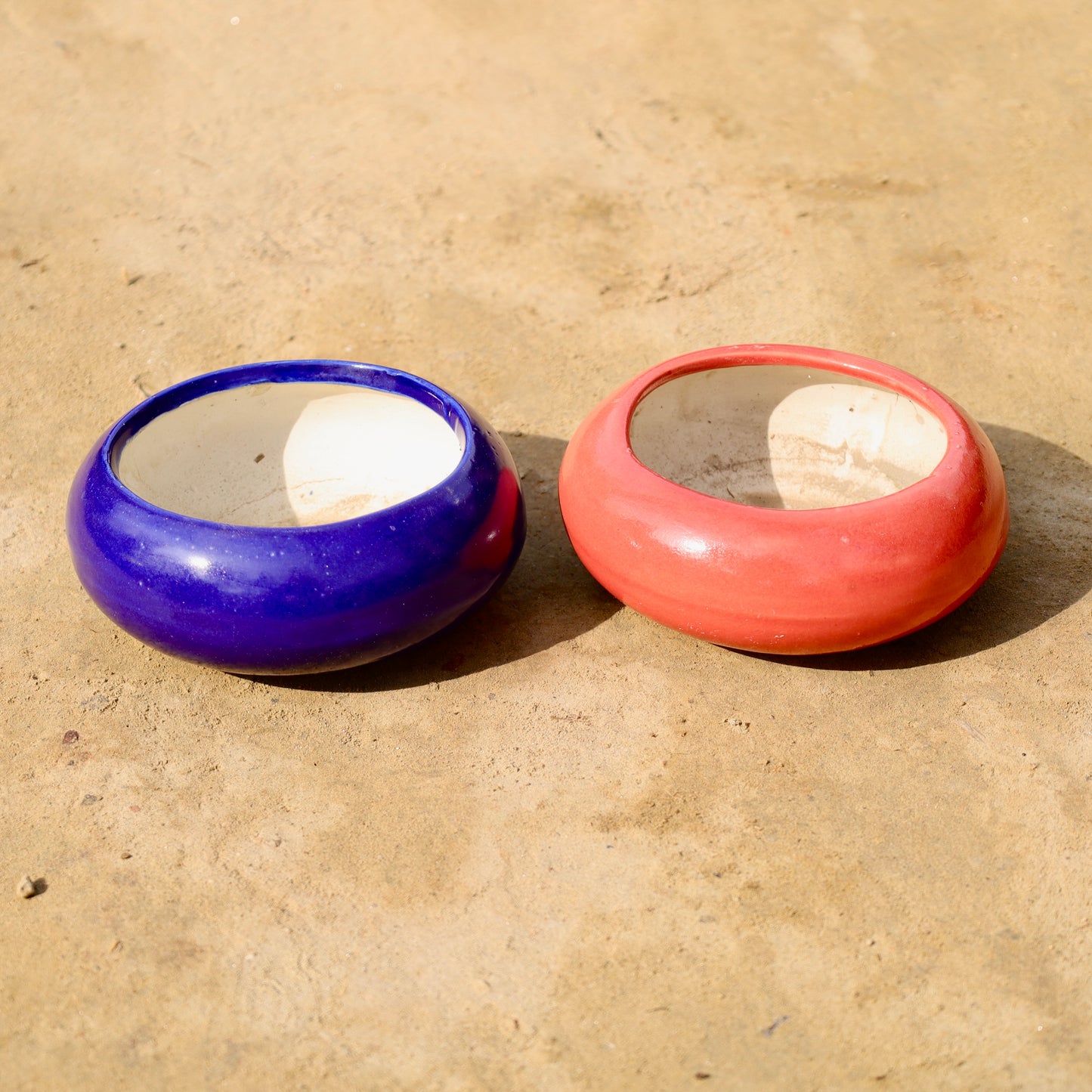 set of 2- 6 inch premium ceramic Bowl / Bonsai Tray (any colour & Design)