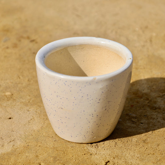 4 inch white classy cup ceramic pot