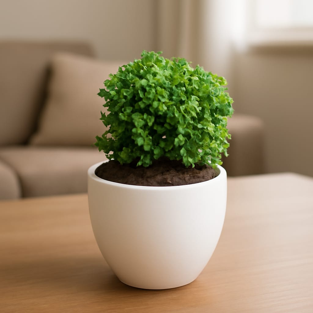 Table Kamini In 4 Inch White Classy Cup Ceramic Pot